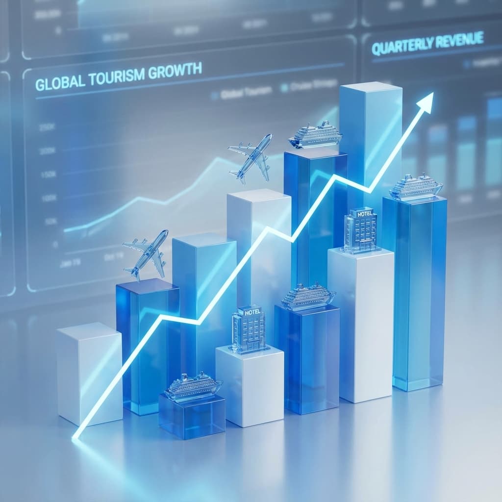 Gráfico mostrando crescimento de empresas regularizadas no turismo
