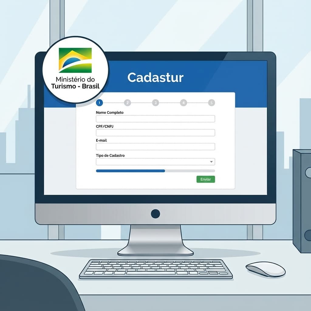 Interface do sistema Cadastur do Ministério do Turismo